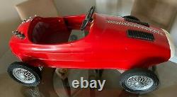 Vintage Imported Italian Pedal Car Giordani Brand Red Auto Sprint Racer