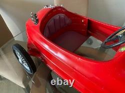 Vintage Imported Italian Pedal Car Giordani Brand Red Auto Sprint Racer