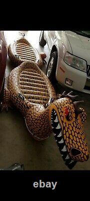 Vintage Inflatable Giant Dragon Ride On Float 18' Long