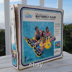 Vintage Inflatable Raft 1997 Intex Wet Set Ride-on Butterfly Pool Float NOS RARE