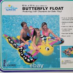 Vintage Inflatable Raft 1997 Intex Wet Set Ride-on Butterfly Pool Float NOS RARE