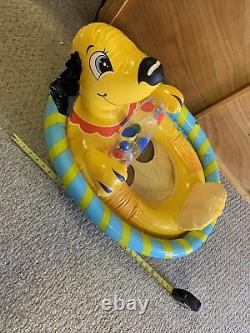 Vintage Intex 2001 inflatable Seal / Sea Lion Yellow Gold Wet Set Infant Toddler