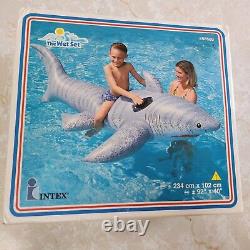 Vintage Intex The Wet Set 1999 Inflatable Ride-on Pool Float Tiger Shark 92