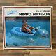 Vintage Intex The Wet Set 70 Inflatable HIPPO 1988 Ride-on NOS