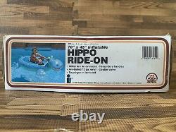 Vintage Intex The Wet Set 70 Inflatable HIPPO 1988 Ride-on NOS