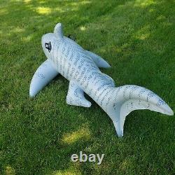 Vintage Intex The Wet Set Tiger Shark Ride On Inflatable Float 92in x 40in Open