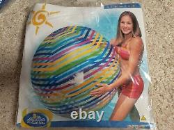 Vintage Intex Wet Set Jumbo Beach Ball Rainbow Stripes From 2001