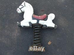 Vintage JE Burke Horse Playground Spring Ride Cast Aluminum Local Pick Up ONLY