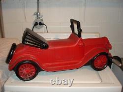 Vintage J. E. Burke Playground Spring Ford Jalopy Model T Toy Car Rider