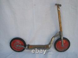 Vintage Janesville Metal & Wood Youngster Kick Scooter USA Classic & Sturdy