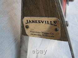 Vintage Janesville Metal & Wood Youngster Kick Scooter USA Classic & Sturdy