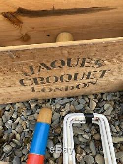 Vintage Jaques Croquet Set In Box