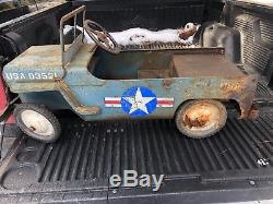 Vintage Jeep Pedal Car Usaf Military Jeep Restoration Project