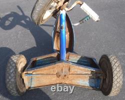 Vintage Junior Tricycle Troxel Banana Seat Original Blue Frame