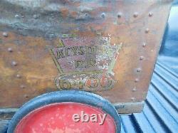 Vintage KEYSTONE 6400 R. R Pressed Steel Ride On Train Engine Restoration Project