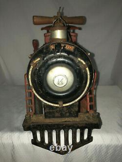 Vintage Keystone Pressed Steel 6400 R. R. 6 Wheel Ride On Train Engine