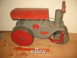 Vintage Keystone Ride On Steel Steam Roller Toy, In Original Condition