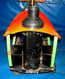 Vintage Keystone Ride'em Pressed Steel Steam Shovel Bucket Loader Old Metal Toy