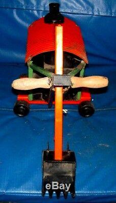 Vintage Keystone Ride'em Pressed Steel Steam Shovel Bucket Loader Old Metal Toy