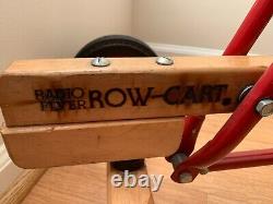 Vintage Kids Children's Wood Toy RADIO FLYER ROW-CART Red Push / Pull and Go