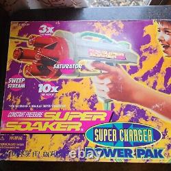 Vintage Larami Super Soaker Pressure Charger Power Pak/Gun 1998 In Box Excellent