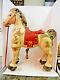Vintage MOBO BRONCO Pressed Steel Painted Child's Pedal Horse Pony Ride On Toy