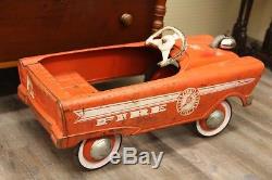 Vintage MURRAY City Fire Chief Pedal Car 1950's All Original