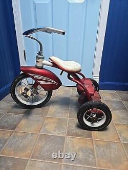 Vintage MURRAY Kid's TRICYCLE Metal Step-Up/Whitewall Tires 1950's-60's L@@K