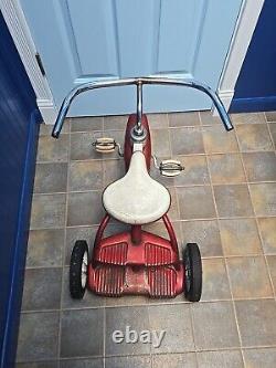 Vintage MURRAY Kid's TRICYCLE Metal Step-Up/Whitewall Tires 1950's-60's L@@K