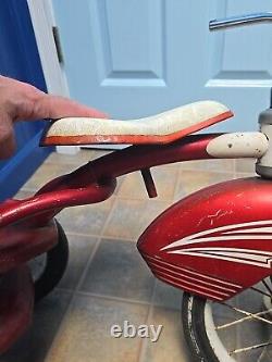 Vintage MURRAY Kid's TRICYCLE Metal Step-Up/Whitewall Tires 1950's-60's L@@K