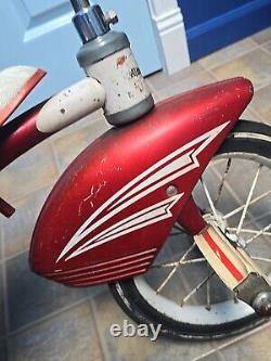 Vintage MURRAY Kid's TRICYCLE Metal Step-Up/Whitewall Tires 1950's-60's L@@K