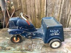 Vintage MURRAY RADAR PATROL Childs PEDAL CAR 1940S Rare Barn Find