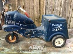 Vintage MURRAY RADAR PATROL Childs PEDAL CAR 1940S Rare Barn Find