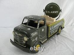 Vintage Marx Pressed Steel US Army Armed Forces #54 Searchlight Truck Read