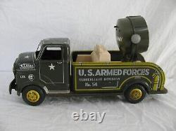 Vintage Marx Pressed Steel US Army Armed Forces #54 Searchlight Truck Read