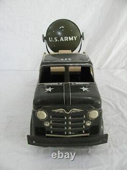 Vintage Marx Pressed Steel US Army Armed Forces #54 Searchlight Truck Read