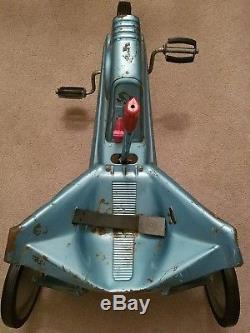 Vintage Mattel Vrroom X-15 Pedal Car Toy Tricycle Space Jet Bike Metal Rare 1964
