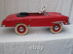 Vintage Mercedes 190 SL Convertible Red Pedal Car late 1950's mid 1960's