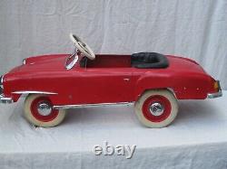 Vintage Mercedes 190 SL Convertible Red Pedal Car late 1950's mid 1960's