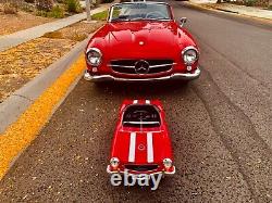Vintage Mercedes-Benz 190 SL Convertible Red Pedal Car late 1950's Go Kart