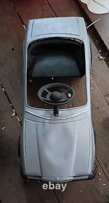 Vintage Mercedes Benz s Kids Pedal Car 650 JS 1987 1980s Silver