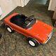 Vintage Metal 1985 Mercedes 500 SEC Red Pedal Car/Children's Kids Ride On Toy