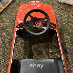 Vintage Metal 1985 Mercedes 500 SEC Red Pedal Car/Children's Kids Ride On Toy