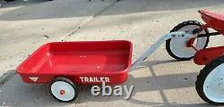 Vintage Metal AMF 502 Pedal Tractor Power Trac Chain Driven & matching trailer