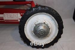 Vintage Metal Murray Red Tractor Ball Bearing Chain Driven Pedal Car