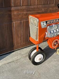 Vintage Metal Murry Trac 2 Ton Pedal Car With Dump Trac Trailer