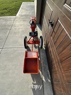Vintage Metal Murry Trac 2 Ton Pedal Car With Dump Trac Trailer