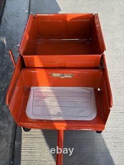 Vintage Metal Murry Trac 2 Ton Pedal Car With Dump Trac Trailer