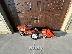 Vintage Metal Murry Trac 2 Ton Pedal Car With Dump Trac Trailer