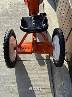 Vintage Metal Murry Trac 2 Ton Pedal Car With Dump Trac Trailer